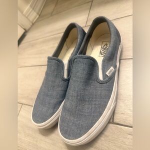 Vans Men's Denim Blue Slip-On Loafers